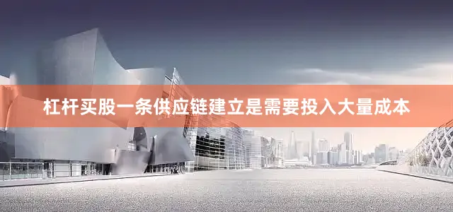 杠杆买股一条供应链建立是需要投入大量成本